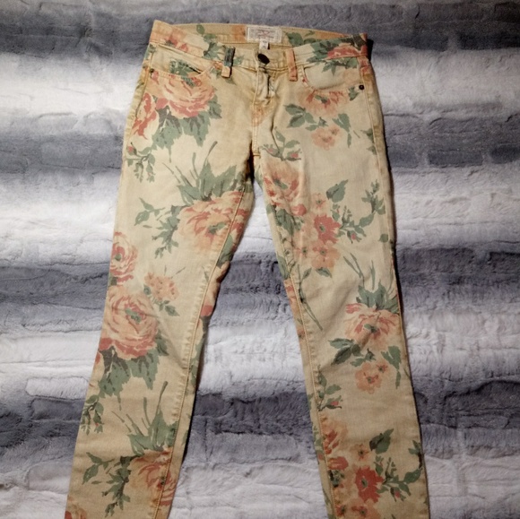 Current/Elliott Haystack Floral Skinny Jeans 24 - Picture 8 of 8